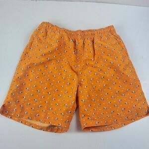 Southern Pines Men Swim Trunk Shorts Orange Martini Print Medium